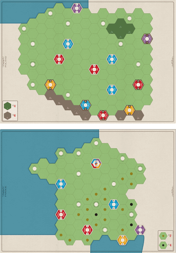 Age of Steam Deluxe Expansion: France & Poland Maps
