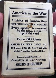 America in the War Card Game