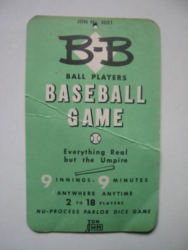 B-B Ball Players Baseball Game