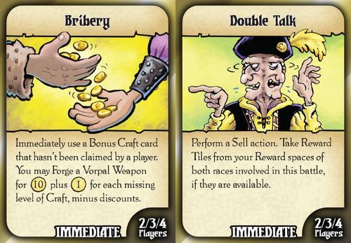 Battle Merchants: Bribery & Double Talk Promo Cards