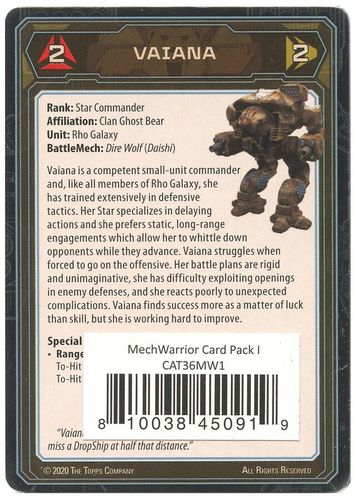 BattleTech: MechWarrior Card Pack I