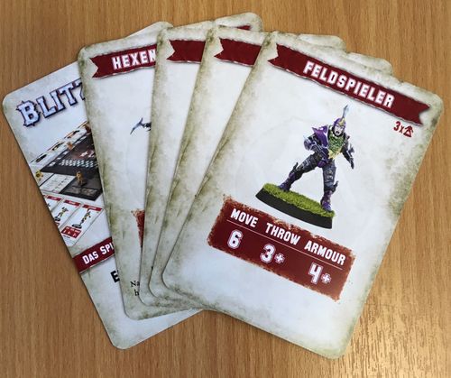 Blitz Bowl: Dark Elf Player Cards