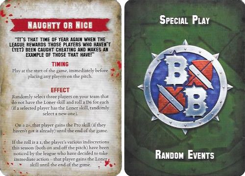Blood Bowl (2016 Edition): Naughty or Nice Special Play Promo Card