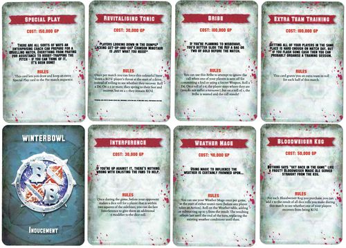 Blood Bowl (2016 Edition): Winter Bowl Inducement Promo Cards