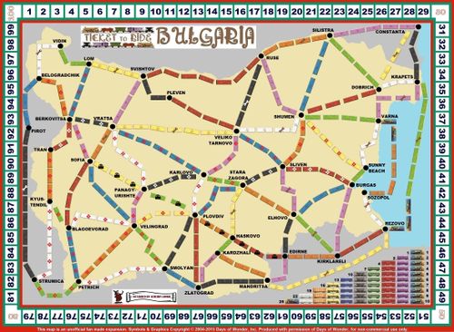 Bulgaria (fan expansion for Ticket to Ride)