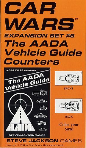 Car Wars Expansion Set #6, The AADA Vehicle Guide Counters