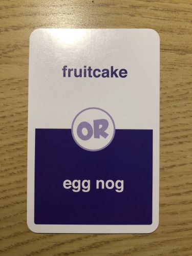 Choose One!: Fruitcake or Egg Nog