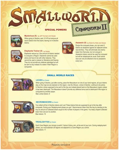 Community's Compendium II (fan expansion for Small World)