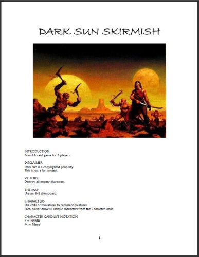 Dark Sun Skirmish