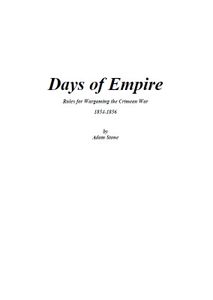Days of Empire: Rules for Wargaming the Crimean War, 1854-1856