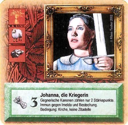 Die Siedler von Catan: Das Kartenspiel – Sonderkarte 2002 – Johanna, die Kriegerin