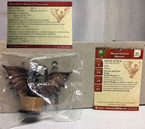 Dungeons & Dragons Miniatures: Blood War Promo – Medium Copper Dragon