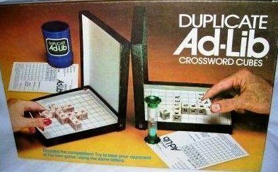 Duplicate Ad-Lib Crossword Cubes