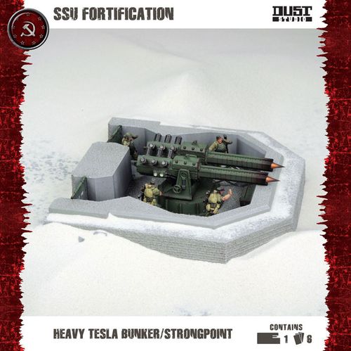 Dust Tactics: SSU Fortification – Heavy Tesla Bunker / Strongpoint