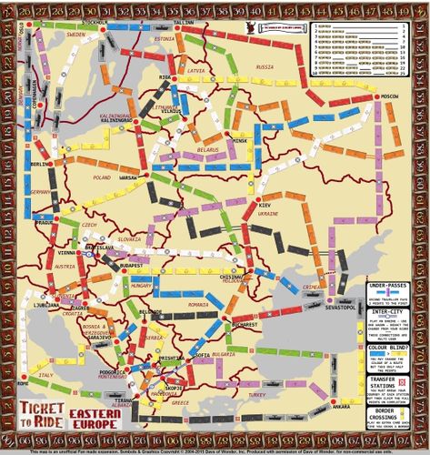 Eastern Europe (fan expansion for Ticket to Ride)