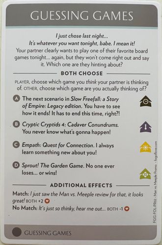 Fog of Love: Guessing Games Promo Card