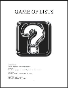 Game of Lists
