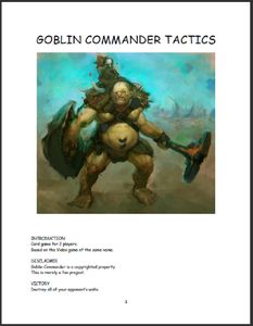 Goblin Commander Tactics