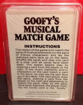 Goofy's Musical Match Game