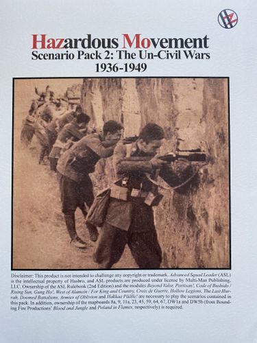 Hazardous Movement Scenario Pack 2: The Un-Civil Wars