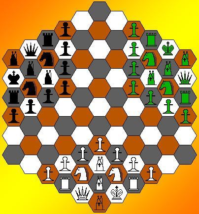 Hexagonal Chess for three