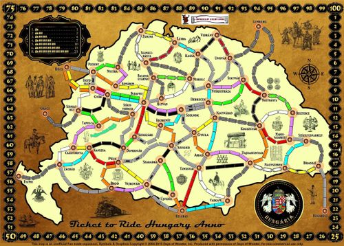 Hungary (fan expansion for Ticket to Ride)