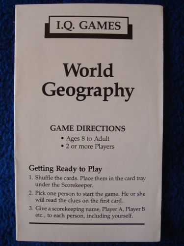I.Q. Games: World Geography