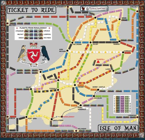 Isle of Man (fan expansion for Ticket to Ride)