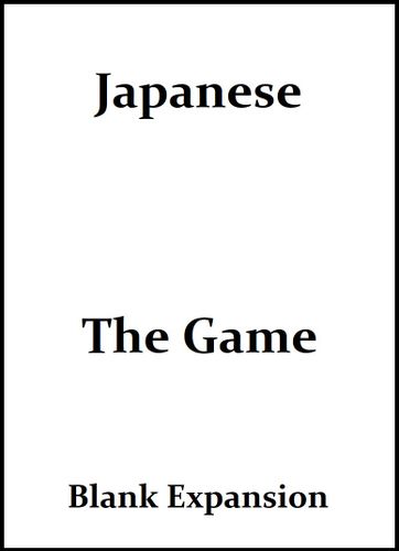 Japanese: The Game – Blank Expansion