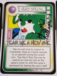 Killer Bunnies and the Conquest of the Magic Carrot: Tear Me A New One Promo Card