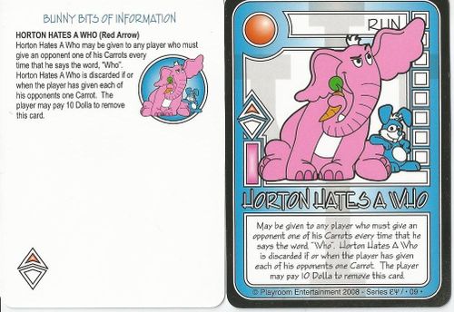 Killer Bunnies and the Quest for the Magic Carrot: Horton Hates A Who Promo Card