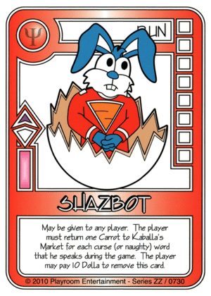 Killer Bunnies and the Quest for the Magic Carrot: Shazbot Promo Card