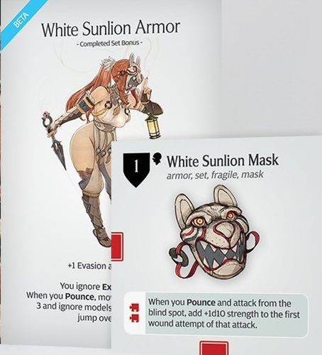 Kingdom Death: Monster – White Sunlion Armor & White Sunlion Mask