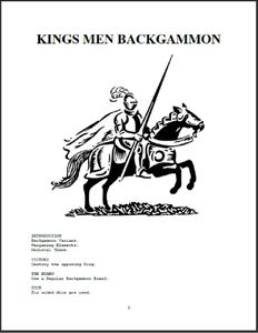 Kings Men Backgammon