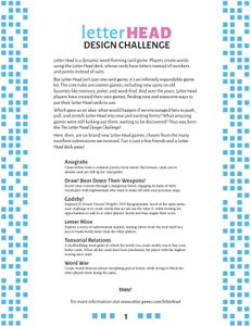 Letter Head: Design Challenge Games