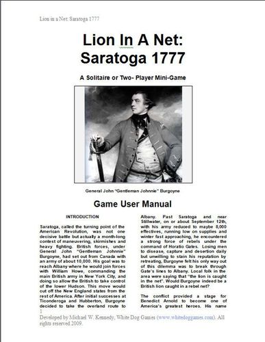 Lion In A Net: Saratoga 1777
