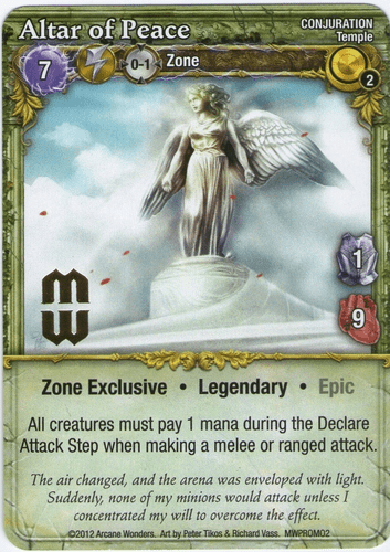 Mage Wars: Altar of Peace Promo Card