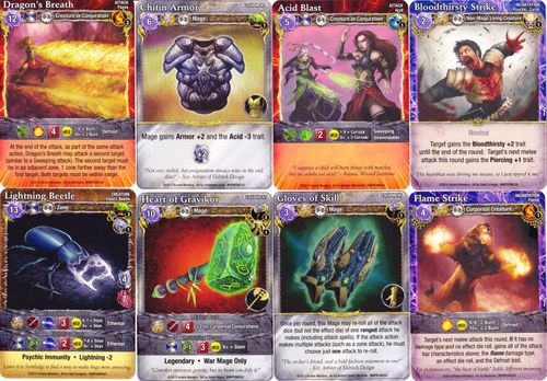 Mage Wars: Dice Tower 2014 funding campaign promo card set