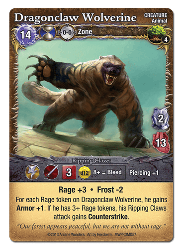 Mage Wars: Dragonclaw Wolverine Promo Card