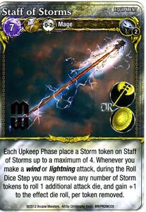 Mage Wars: Staff of Storms Promo Card