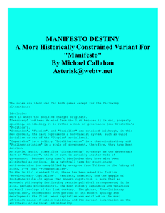 Manifesto Destiny