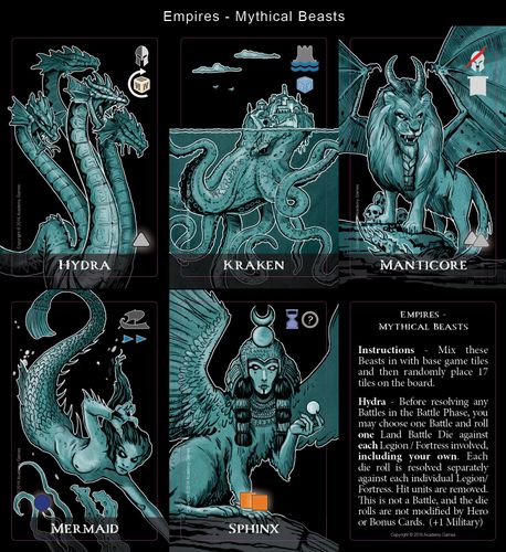 Mare Nostrum: Empires – Mythical Beasts Expansion Tiles