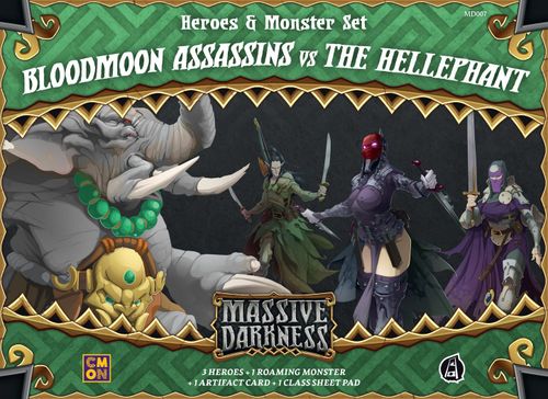 Massive Darkness: Heroes & Monster Set – Bloodmoon Assassins vs The Hellephant