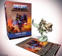 Masters of The Universe: Fields of Eternia The Board Game – King Hsss on Tyrantisaurus