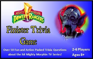 Mighty Morphin Power Rangers: Finister Trivia Game