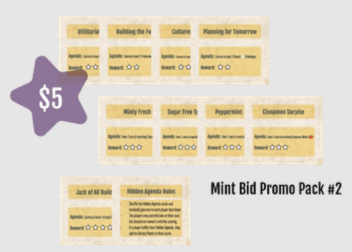 Mint Bid: Promo Pack #2 – Hidden Agendas