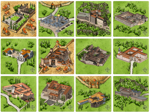 Monasteries in Spain (fan expansion for Carcassonne)