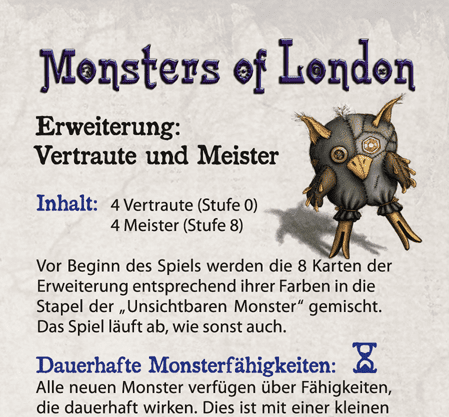 Monsters of London: Familiars and Masters Expansion