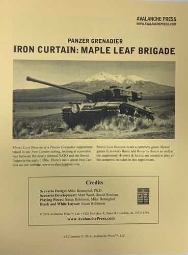 Panzer Grenadier: Iron Curtain – Maple Leaf Brigade