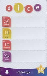 Periodic: A Game of the Elements – Dice Goal Promo Card